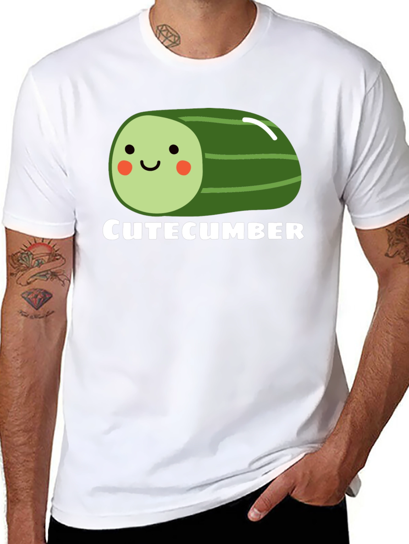CuteCumber Black Graphic Tee