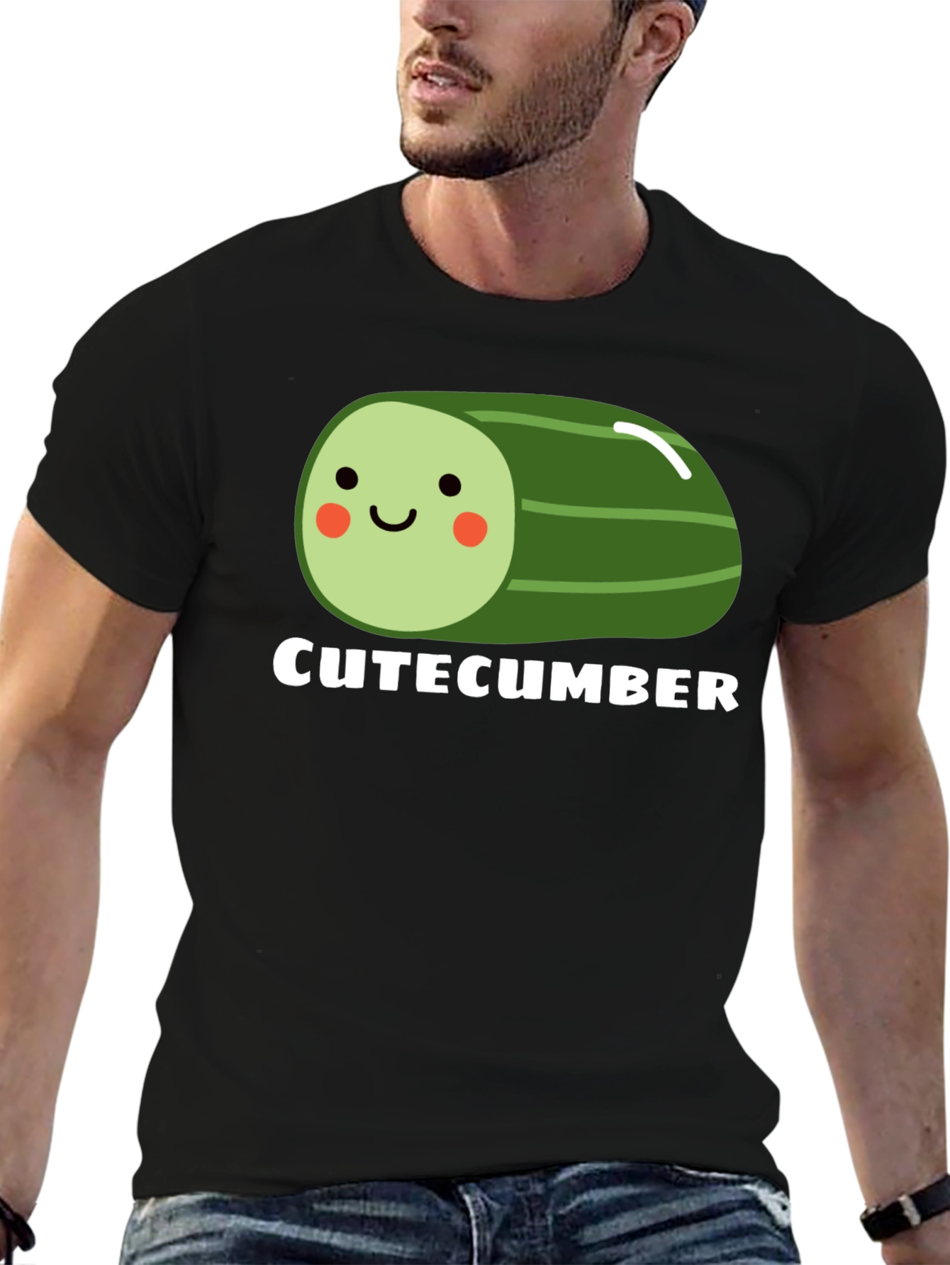CuteCumber Black Graphic Tee