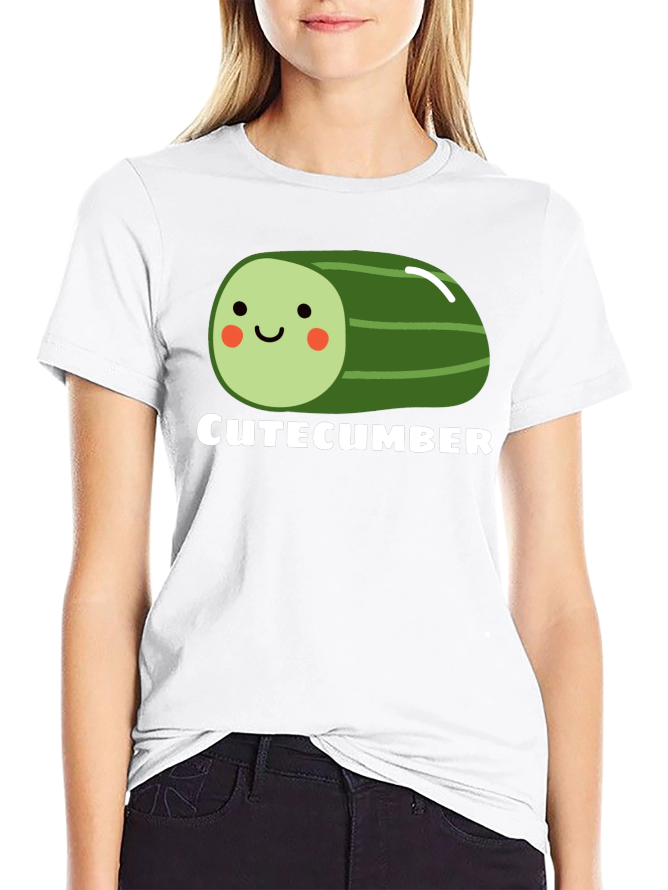 CuteCumber Black Graphic Tee