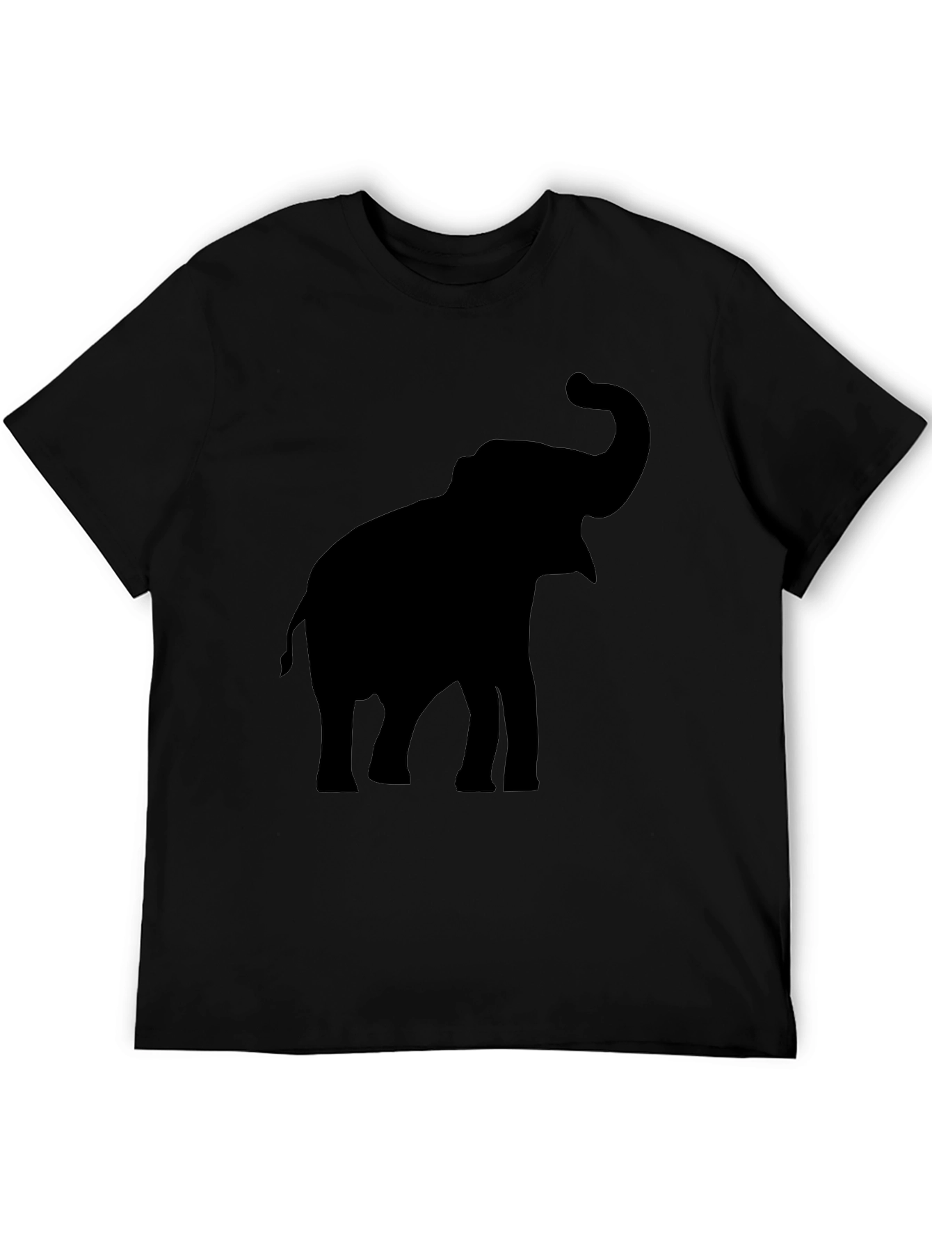 Elephant Silhouette Black T-Shirt