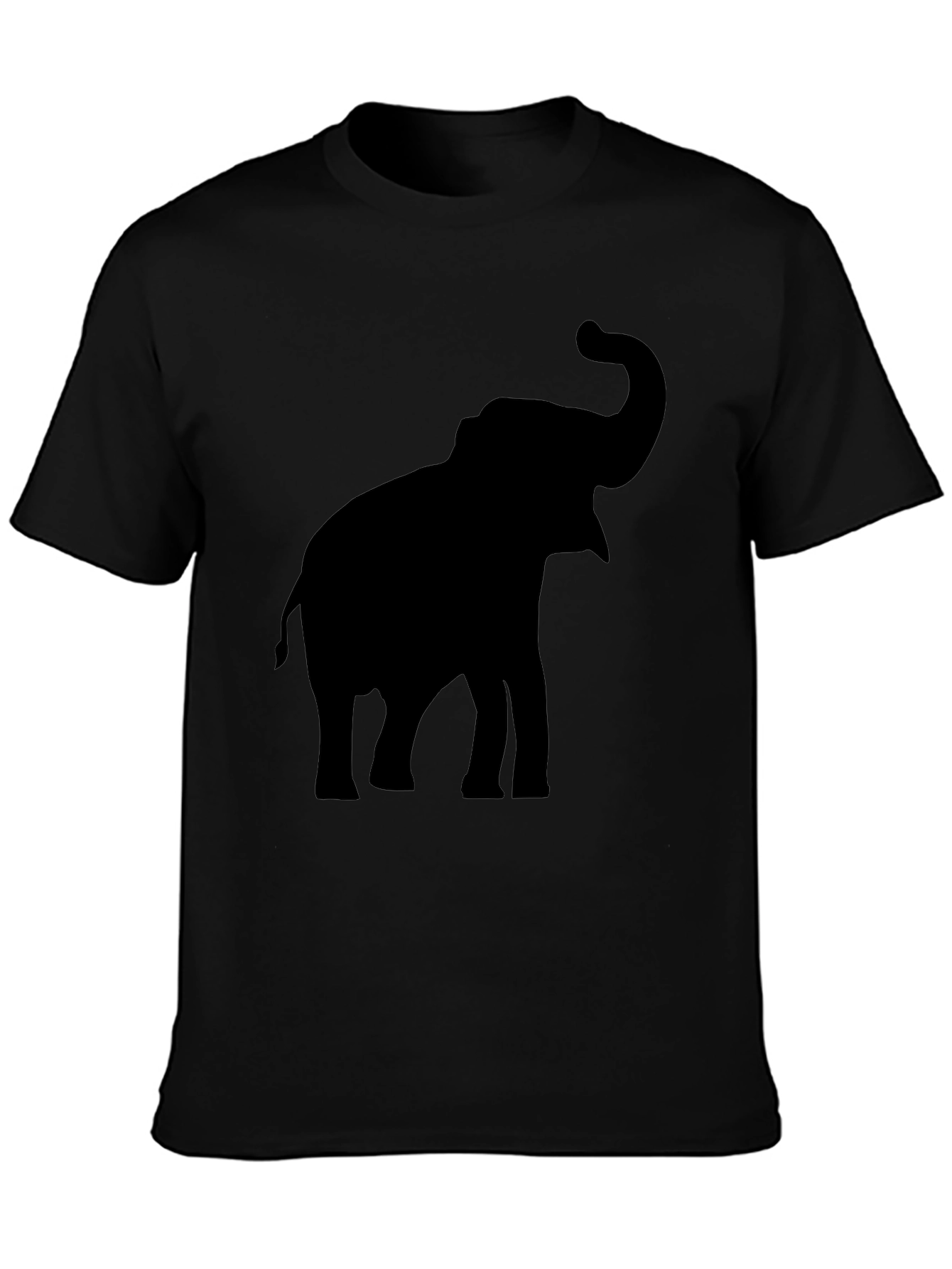 Elephant Silhouette Black T-Shirt