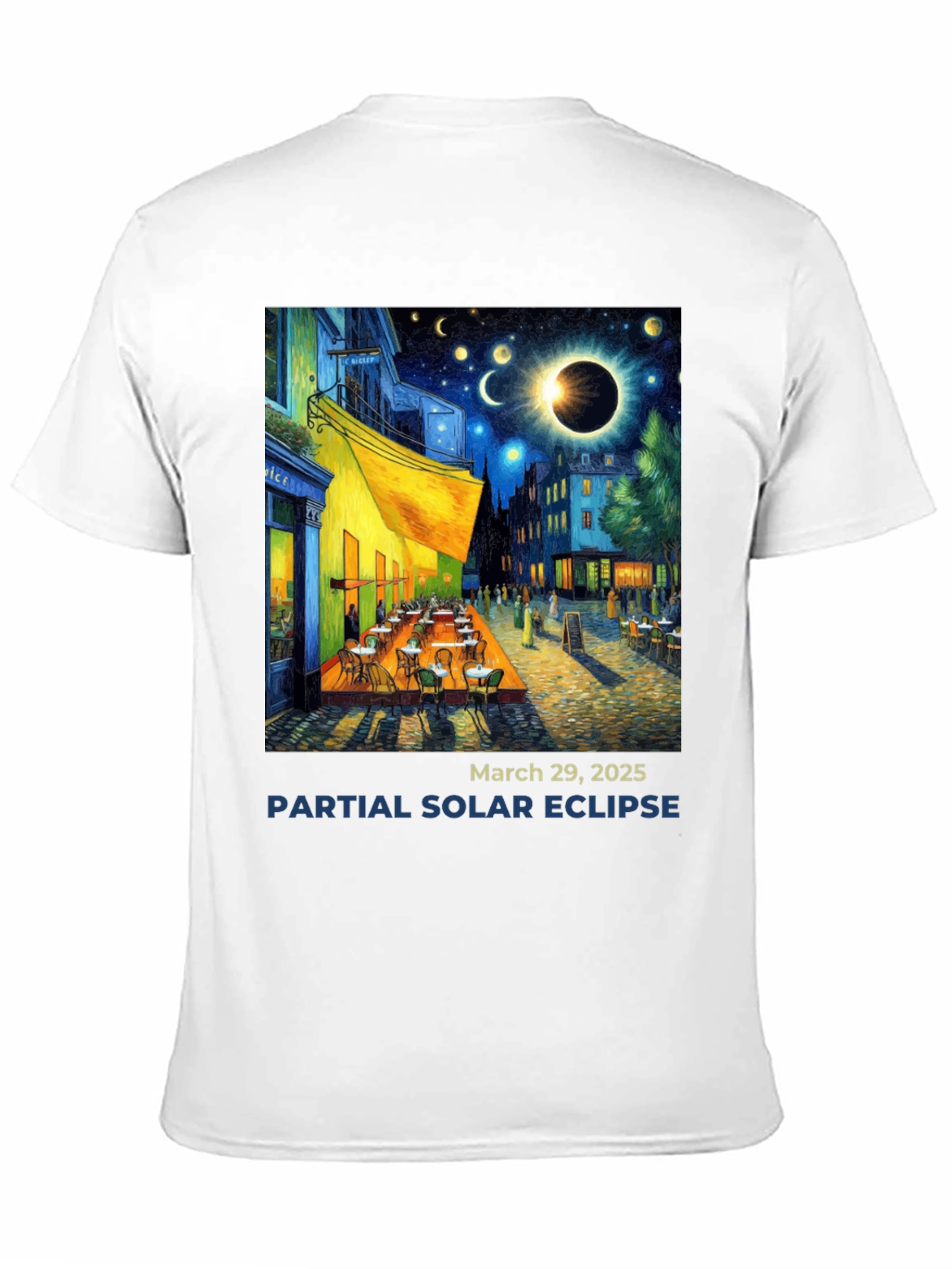 Solar Eclipse Art T-Shirt - March 29 2025