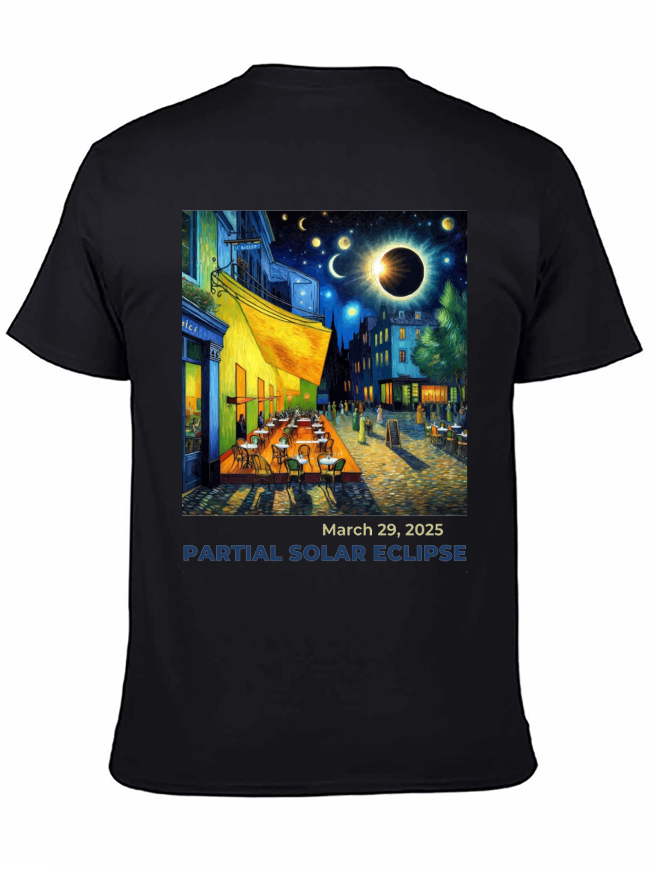 Solar Eclipse Art T-Shirt - March 29 2025