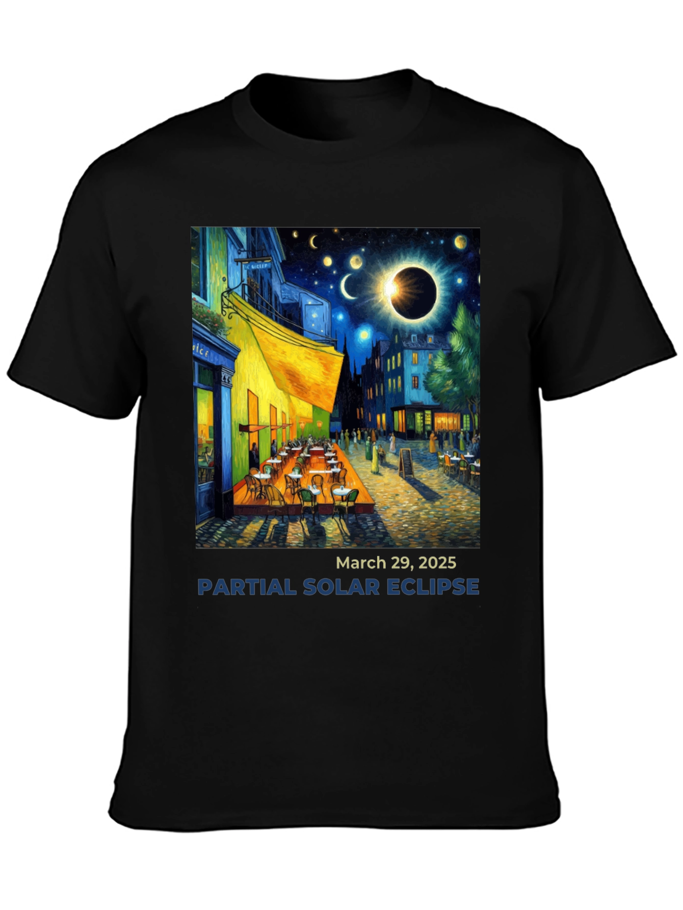 Solar Eclipse Art T-Shirt - March 29 2025