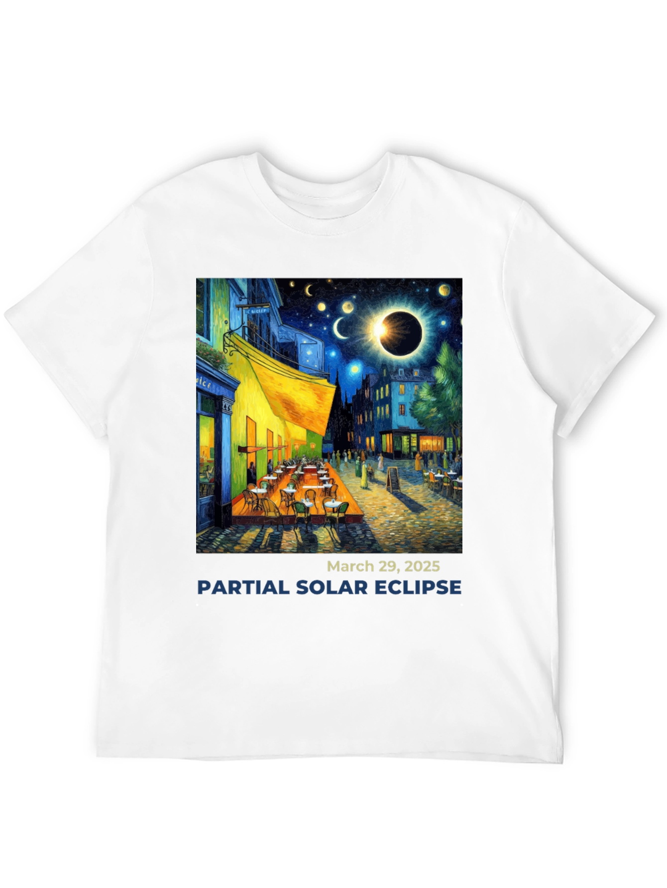 Solar Eclipse Art T-Shirt - March 29 2025