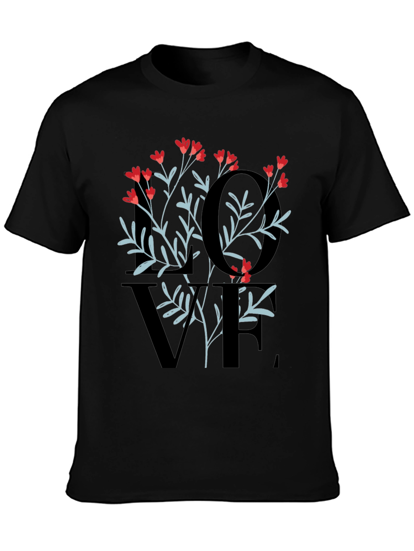 Floral LOVE Graphic Tee - Stylish Unisex Shirt