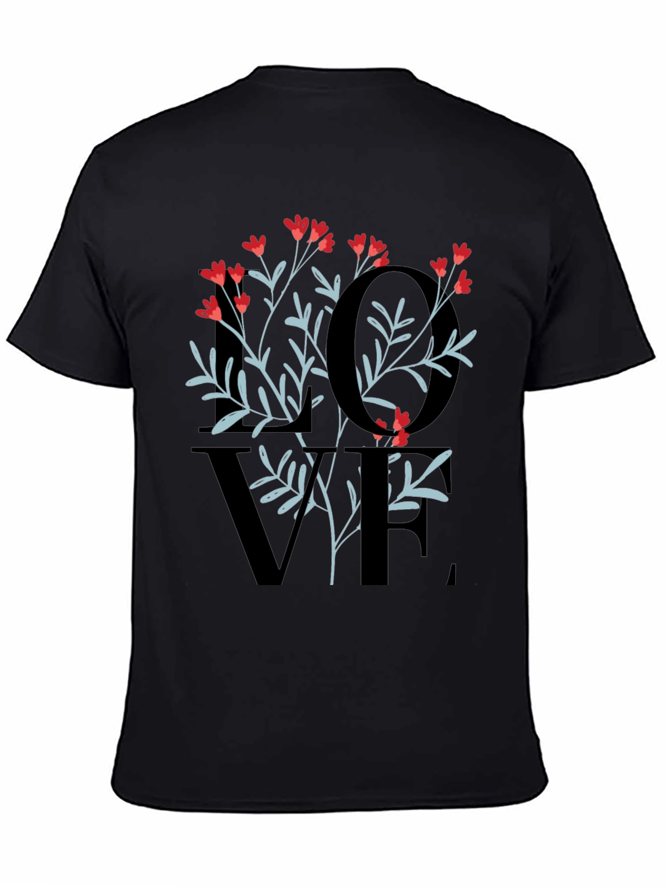 Floral LOVE Graphic Tee - Stylish Unisex Shirt