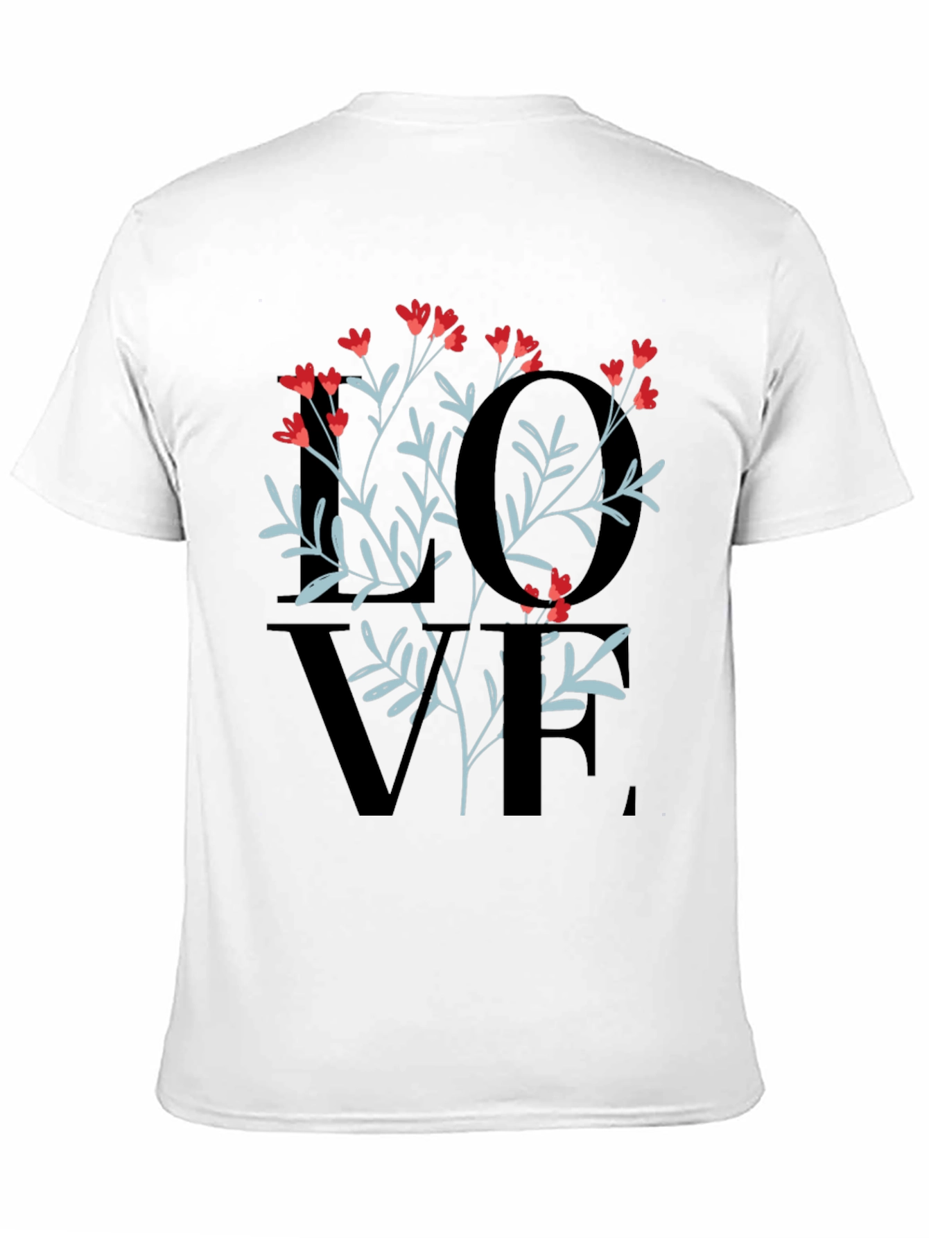 Floral LOVE Graphic Tee - Stylish Unisex Shirt