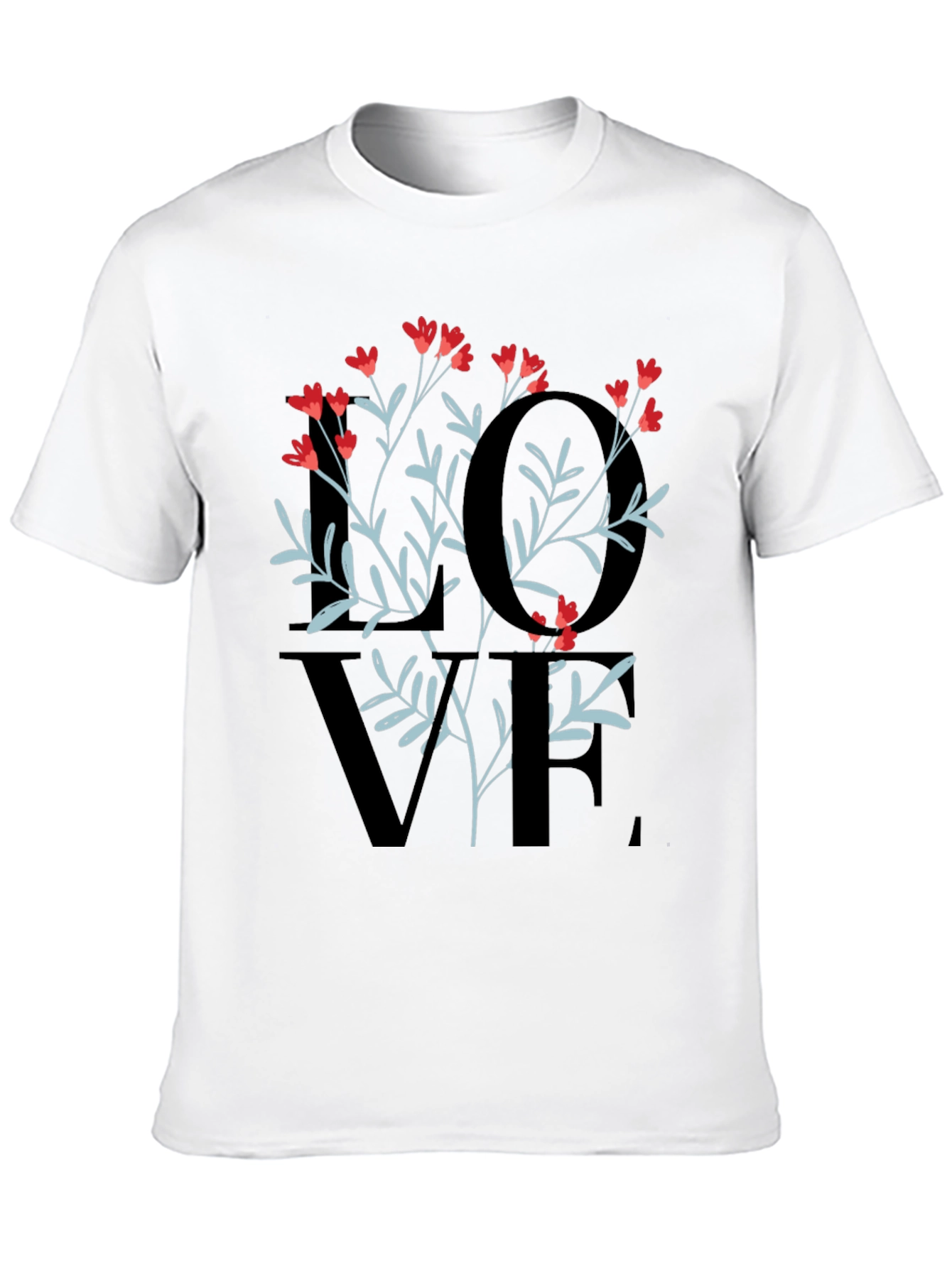 Floral LOVE Graphic Tee - Stylish Unisex Shirt