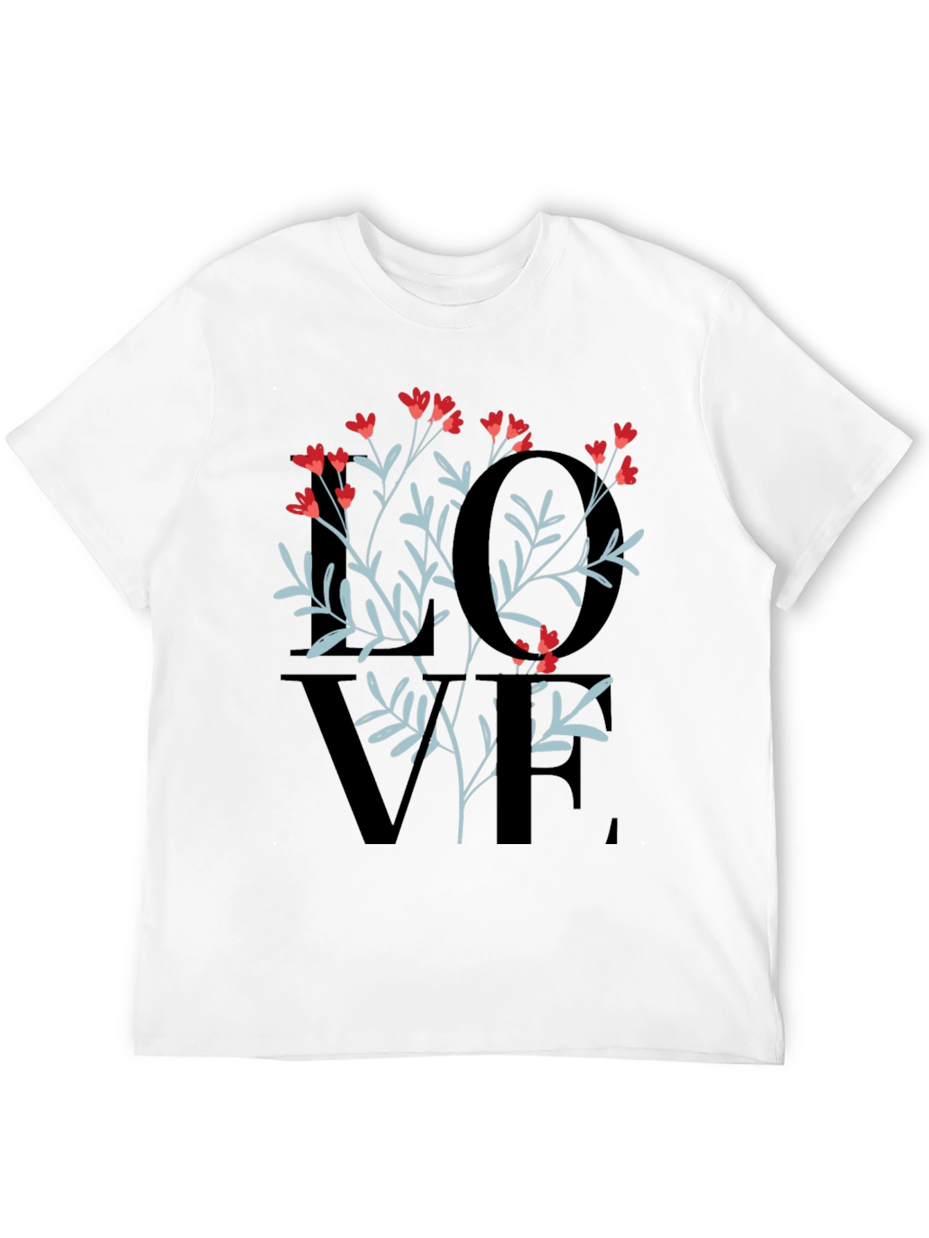 Floral LOVE Graphic Tee - Stylish Unisex Shirt