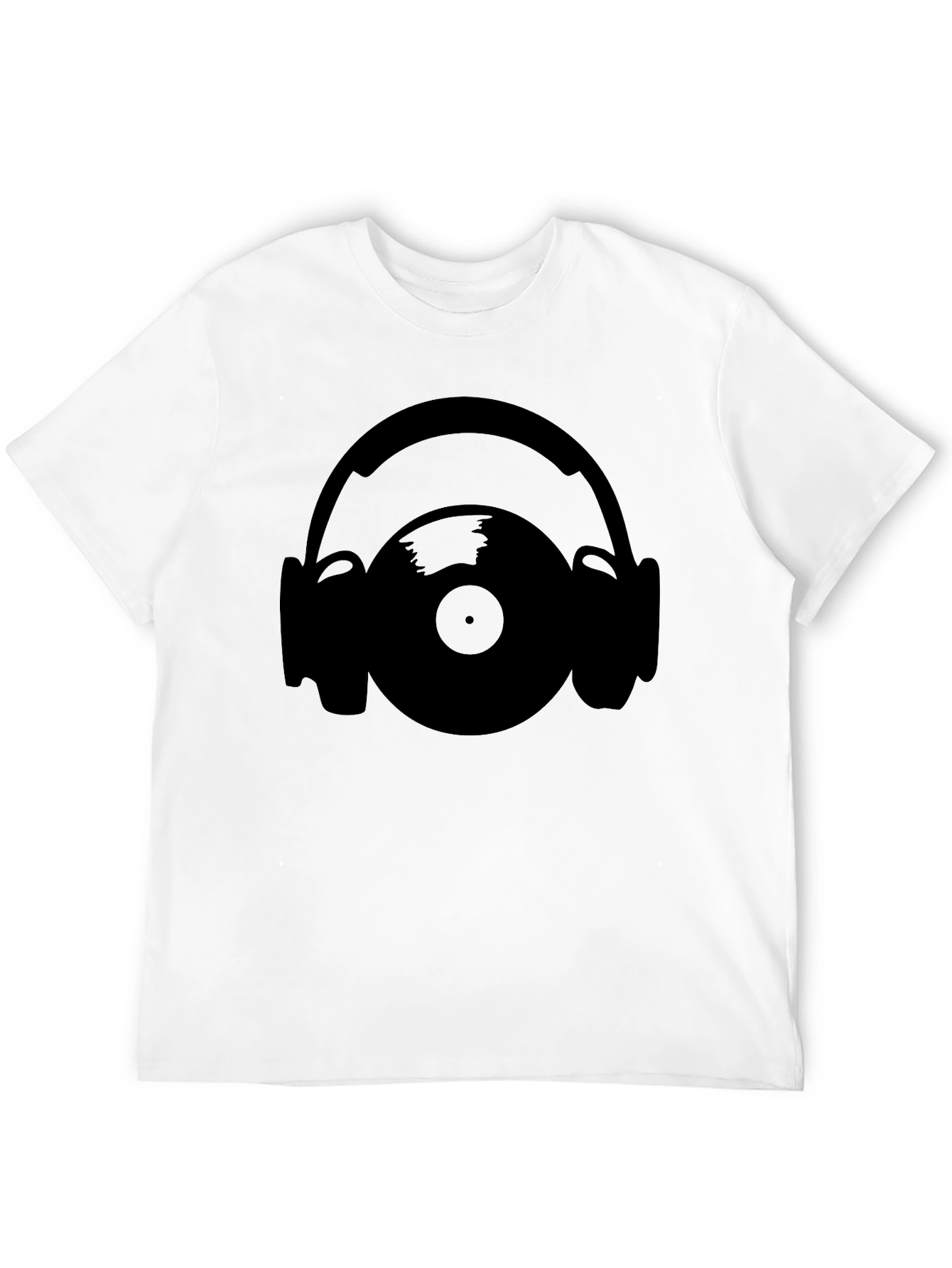 Vinyl Record & Headphones Graphic T-Shirt