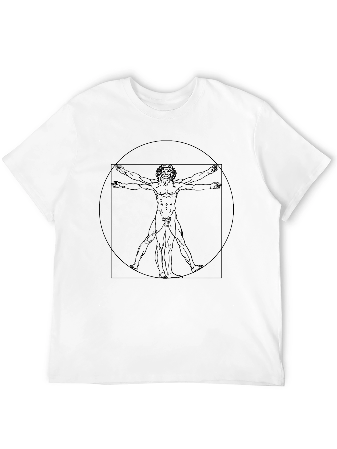 Vitruvian Man Graphic Tee - Black T-Shirt