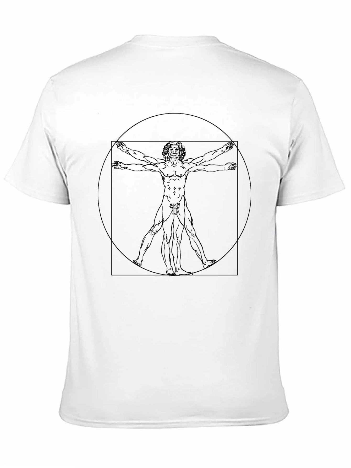 Vitruvian Man Graphic Tee - Black T-Shirt