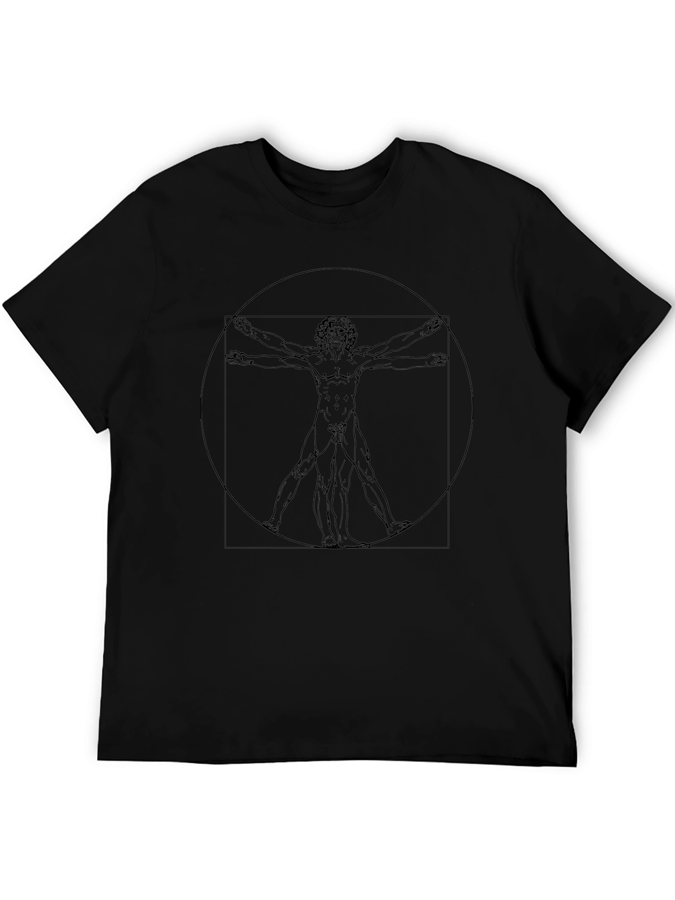 Vitruvian Man Graphic Tee - Black T-Shirt