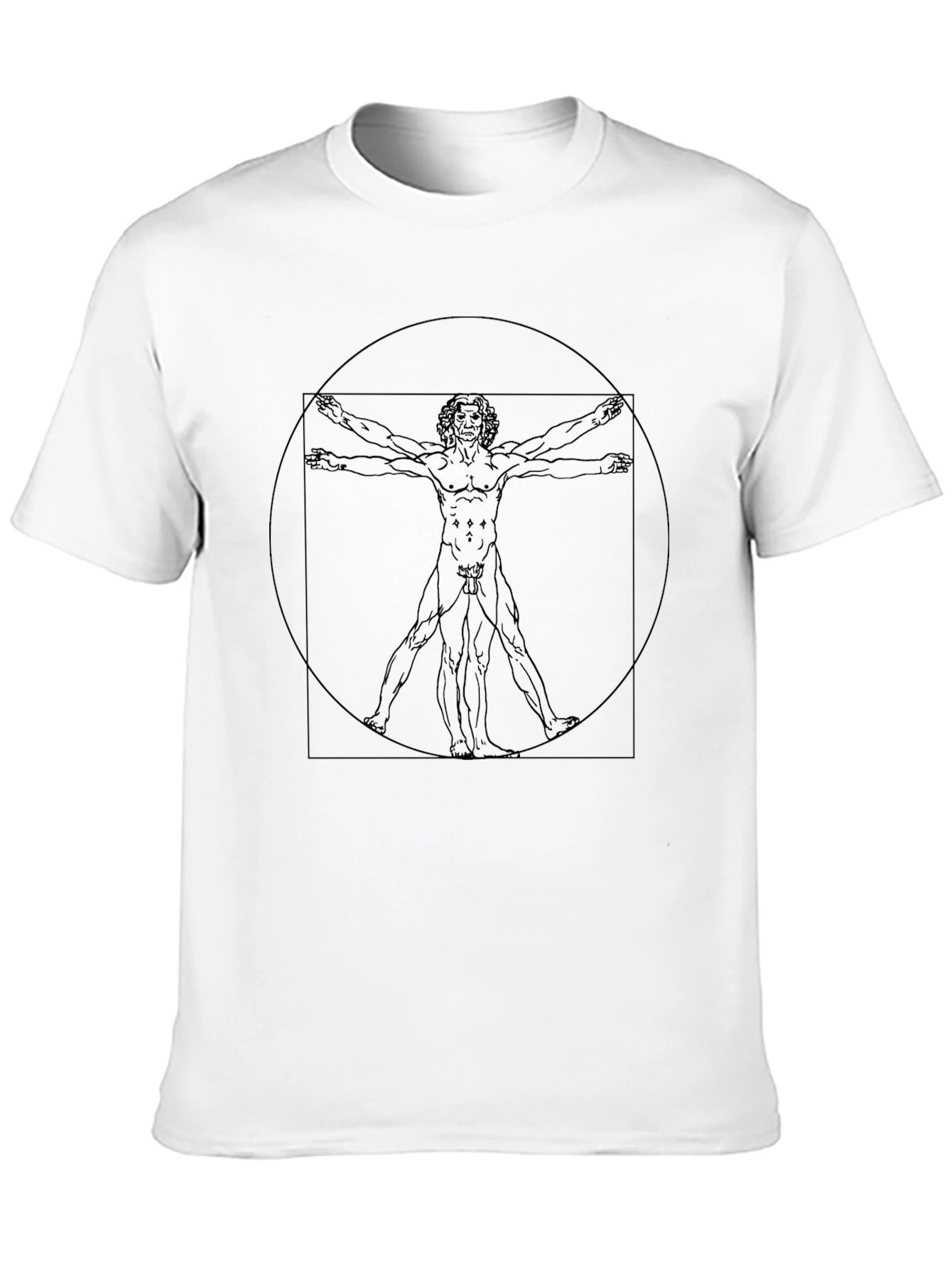 Vitruvian Man Graphic Tee - Black T-Shirt