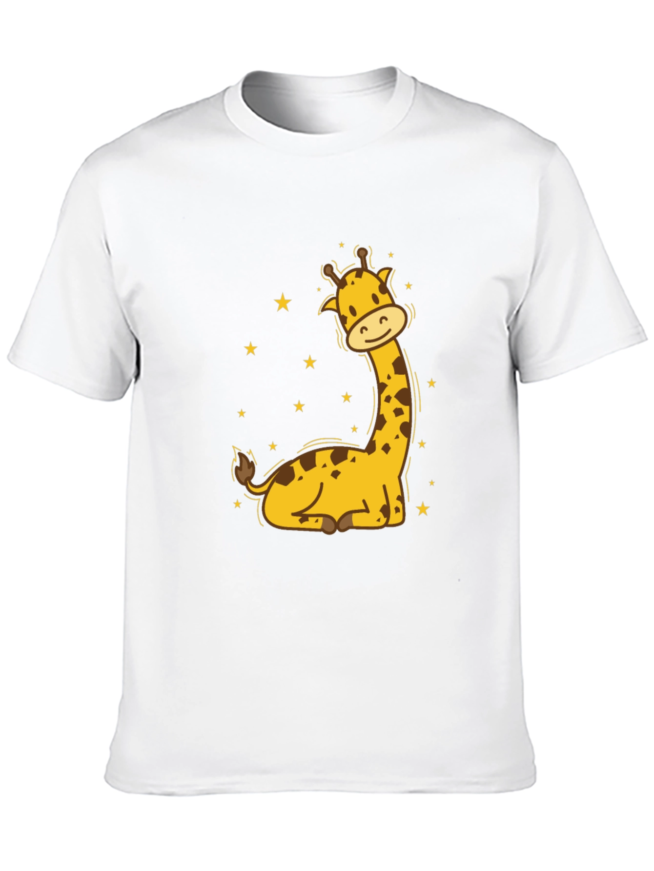 Cute Giraffe Graphic Tee - Mens Black T-Shirt