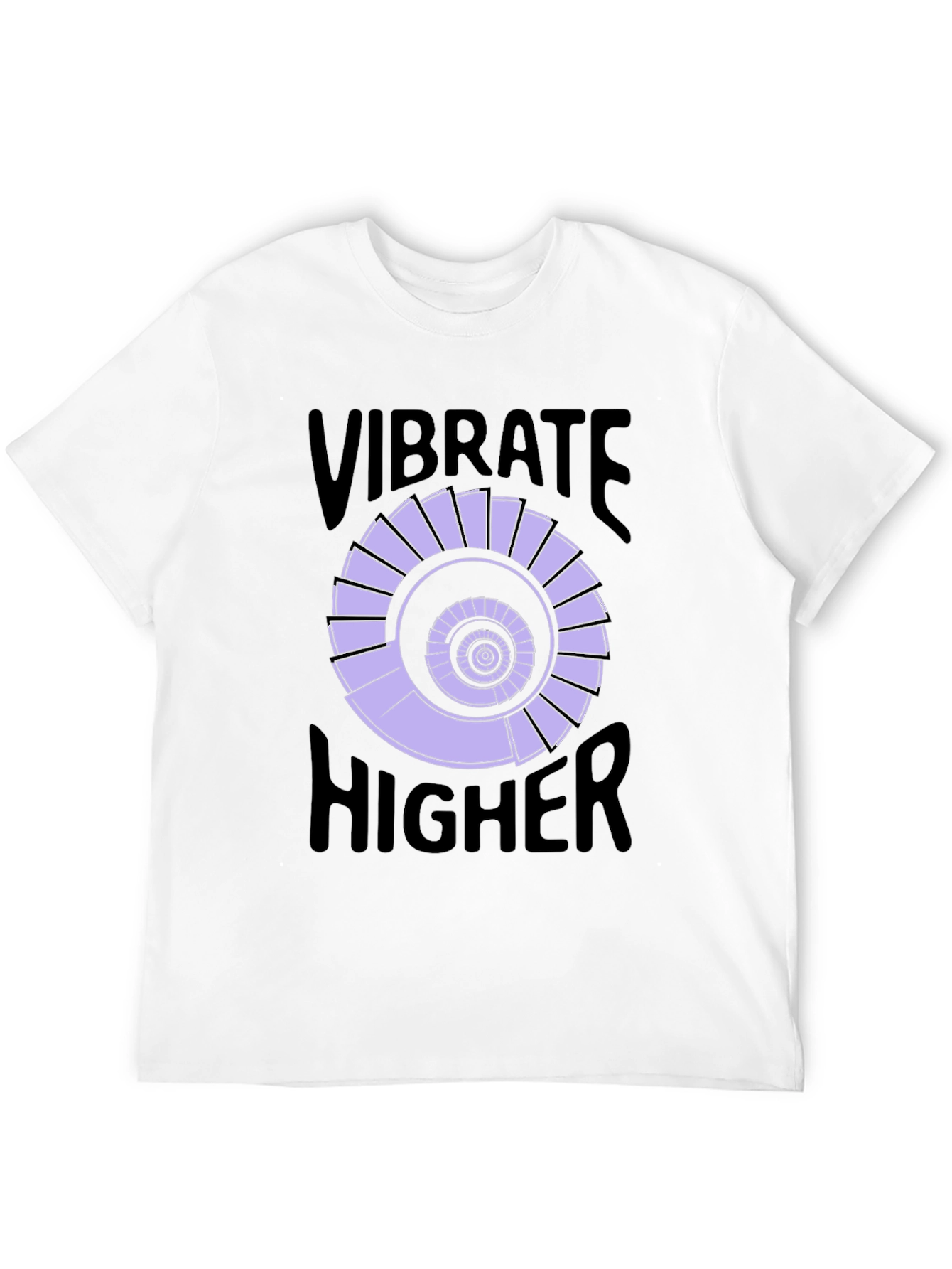 Vibrate Higher Black Graphic Tee Shirt