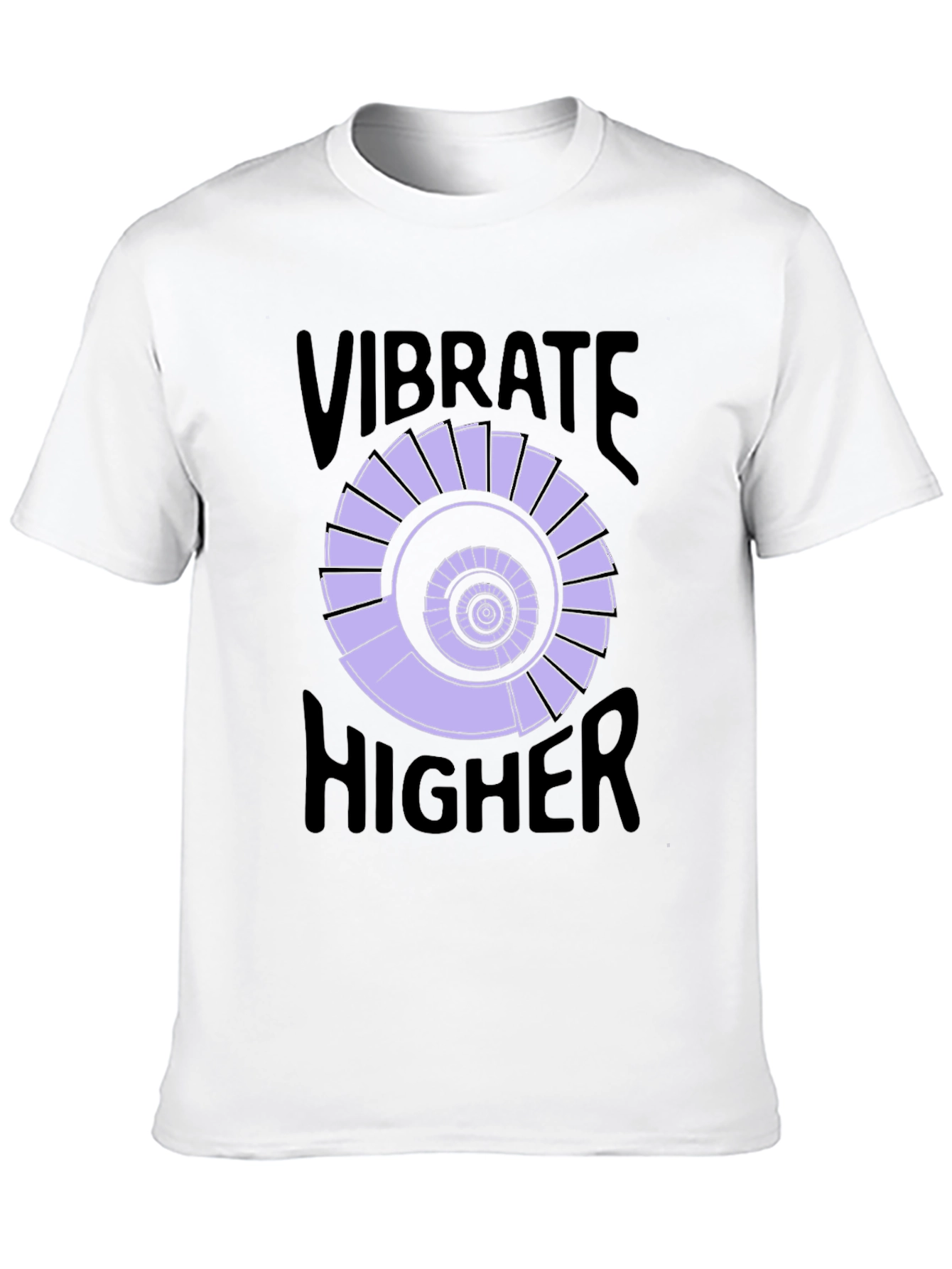 Vibrate Higher Black Graphic Tee Shirt