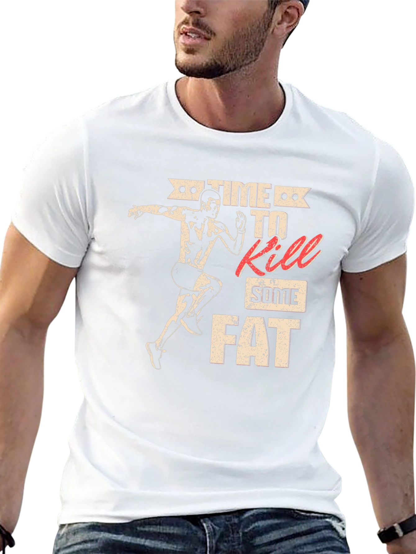 Time to Kill Some Fat Black Graphic Tee