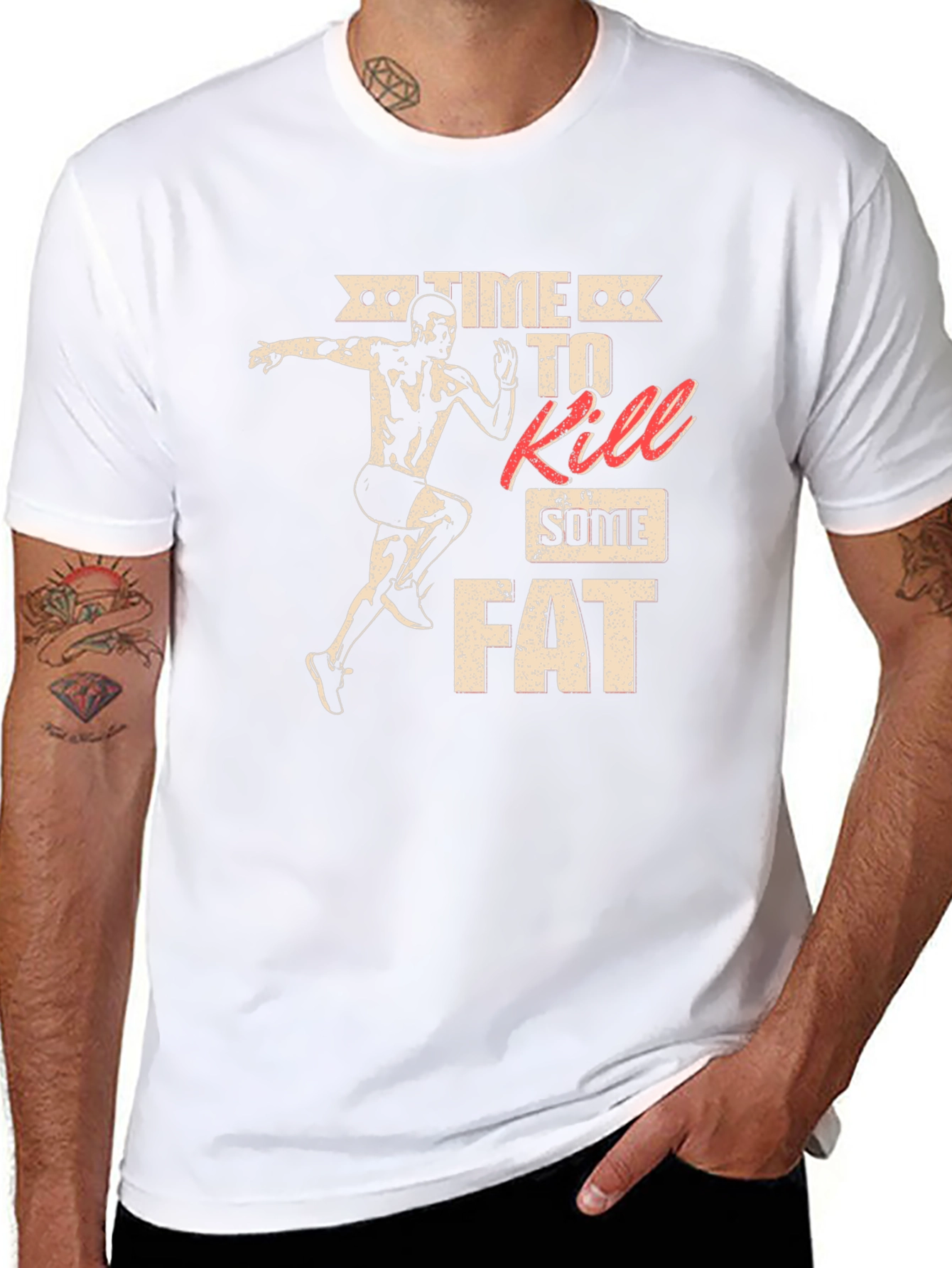 Time to Kill Some Fat Black Graphic Tee