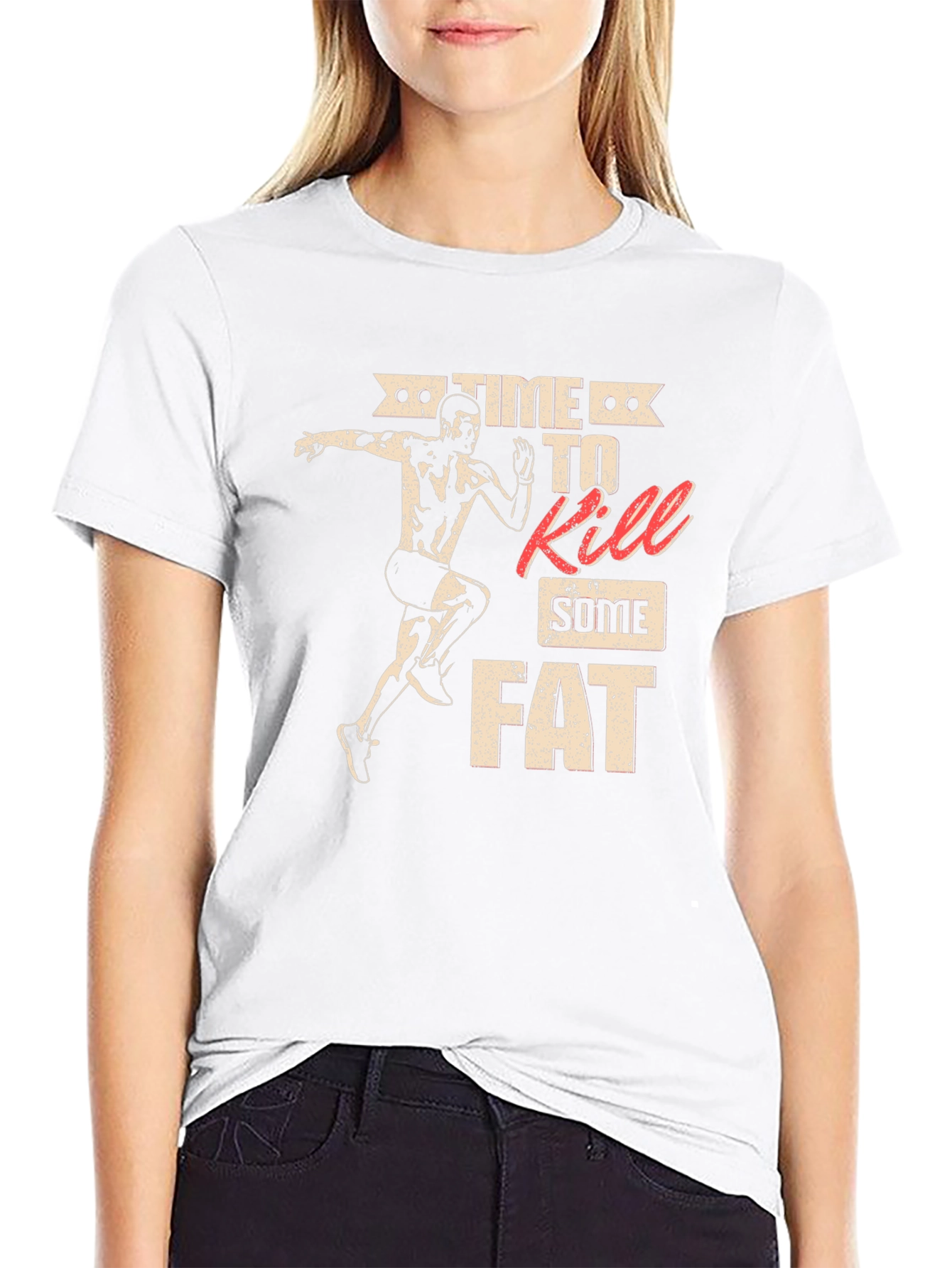 Time to Kill Some Fat Black Graphic Tee