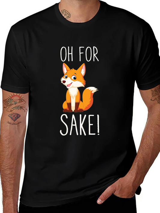 Funny Fox Graphic T-Shirt - Oh For Fox Sake!