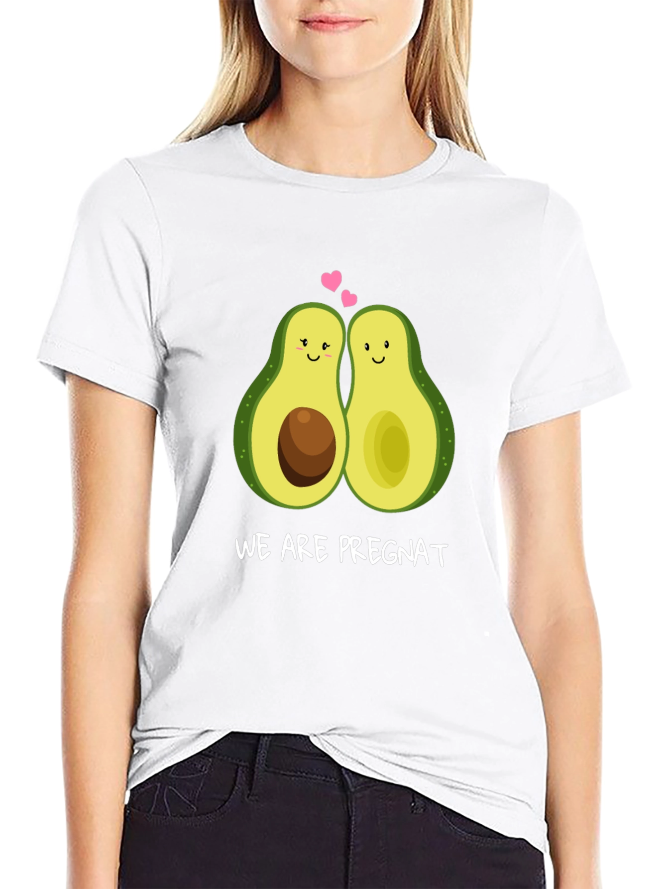We Are Pregnat Funny Avocado Pregnancy T-Shirt