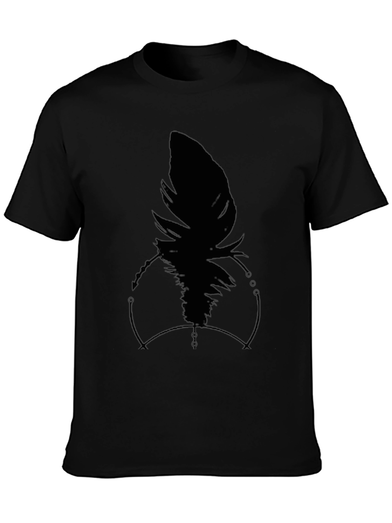 Raven Feather Graphic Black T-Shirt