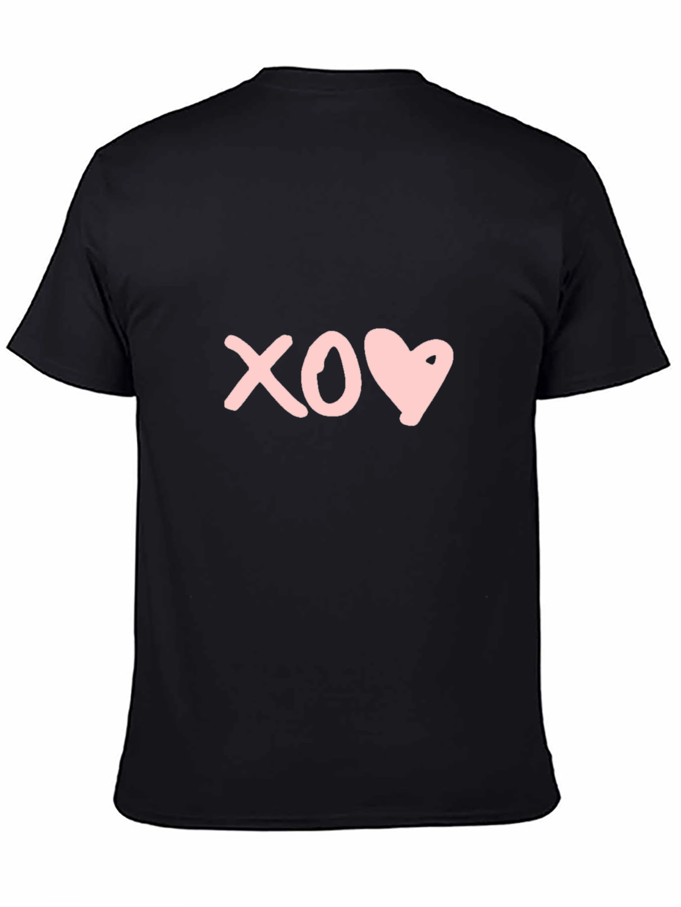 XO Heart Graphic Tee - Black Crew Neck T-Shirt