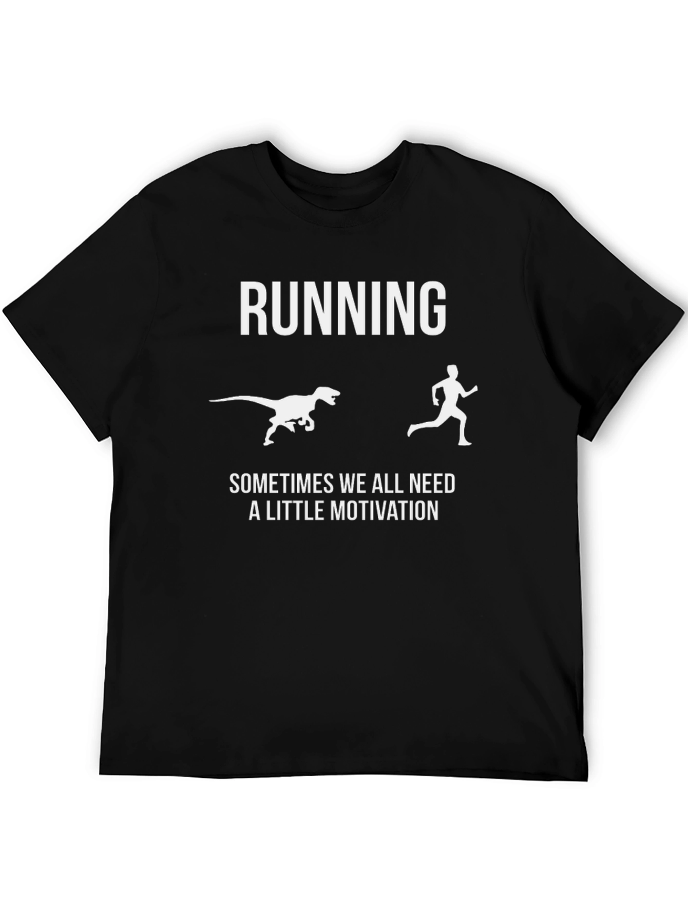 Running Dinosaur Chaser Funny T-Shirt