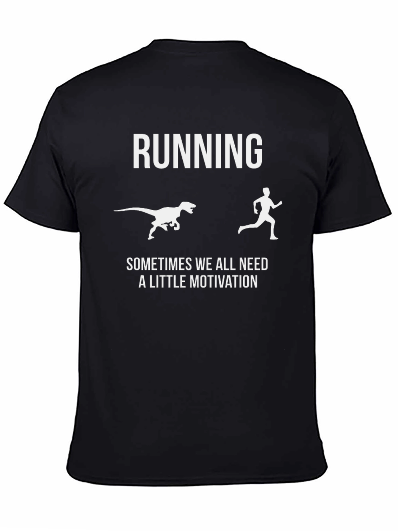 Running Dinosaur Chaser Funny T-Shirt