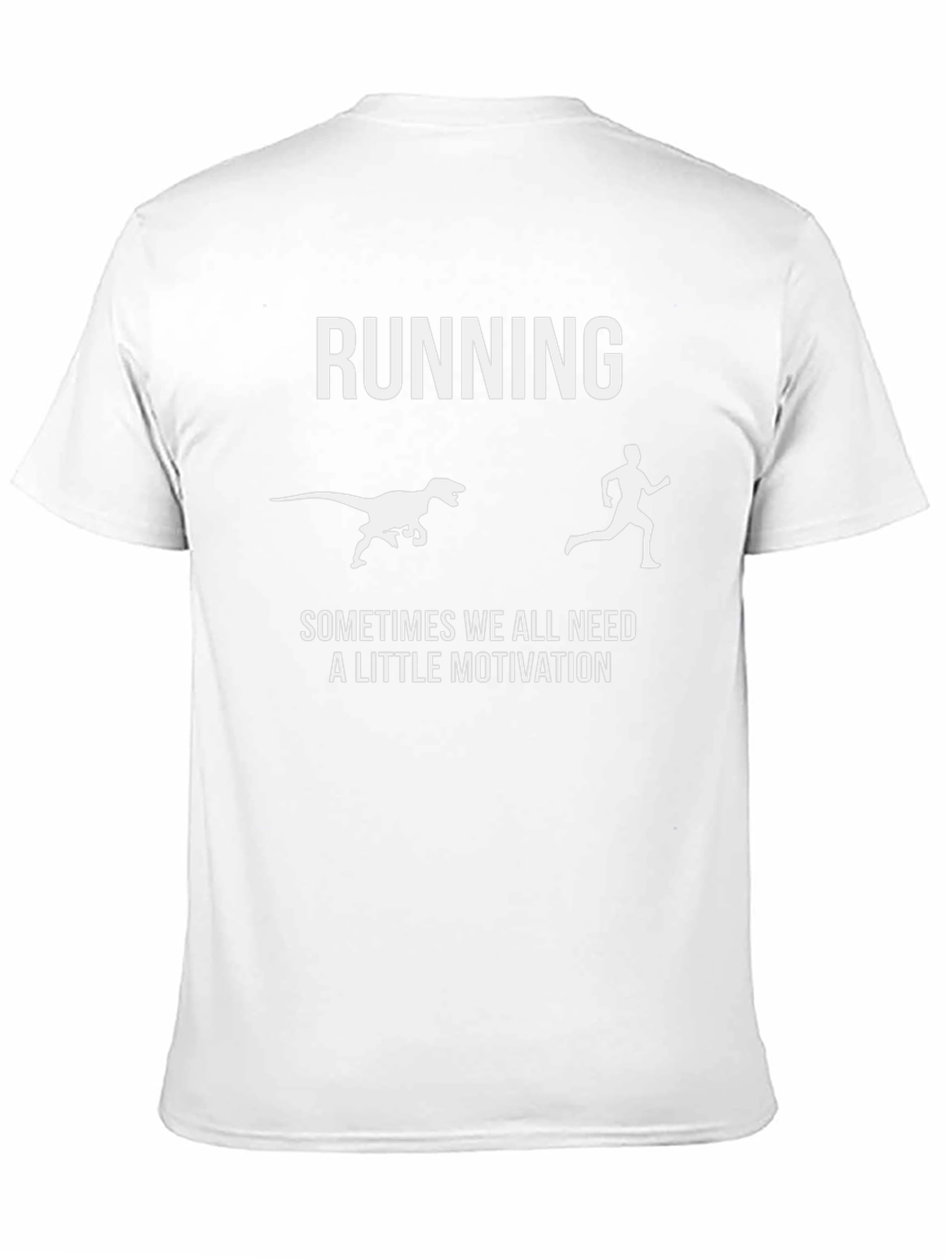 Running Dinosaur Chaser Funny T-Shirt