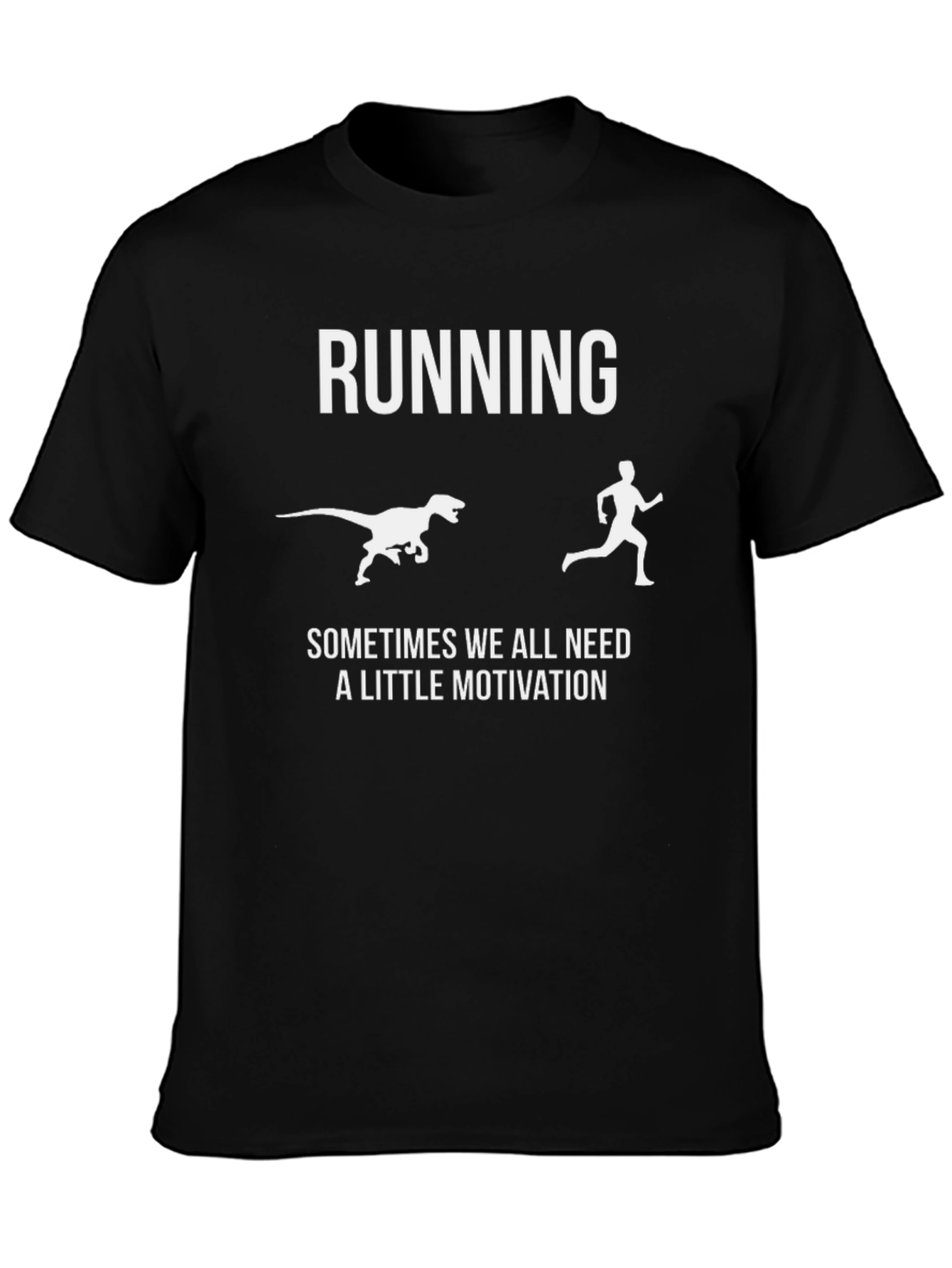 Running Dinosaur Chaser Funny T-Shirt