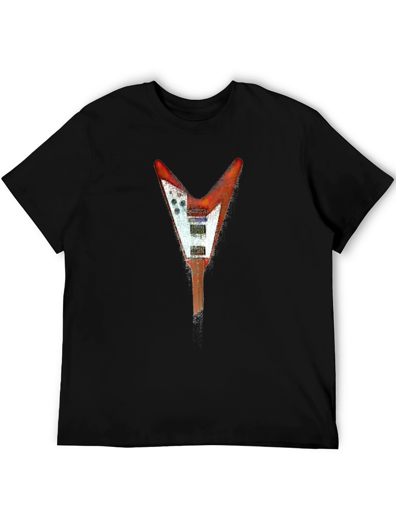 Flying V Guitar Graphic Tee - Rock Style