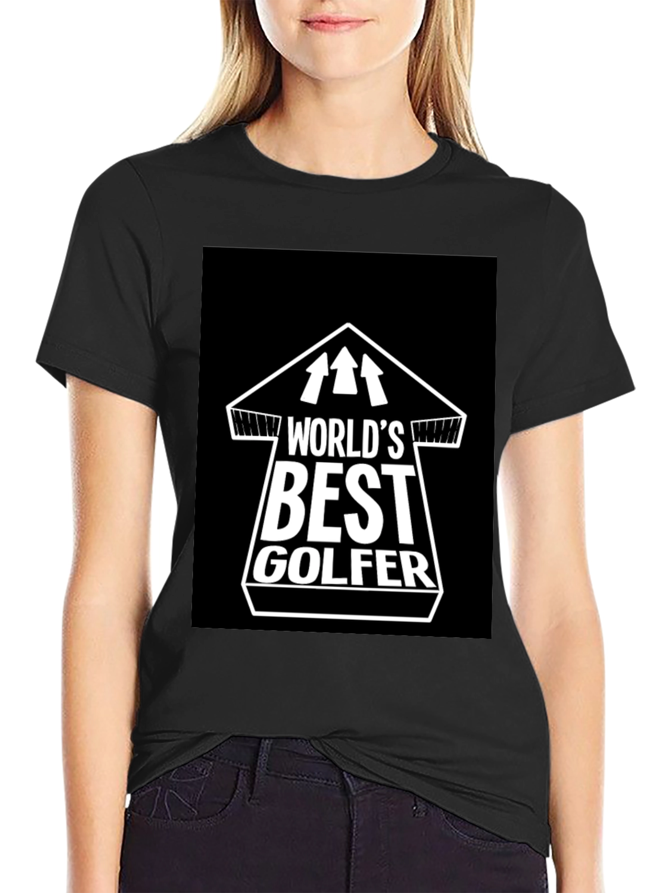 Worlds Best Golfer T-Shirt - Black Cotton Tee