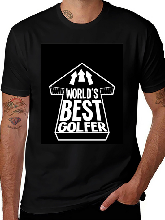 Worlds Best Golfer T-Shirt - Black Cotton Tee