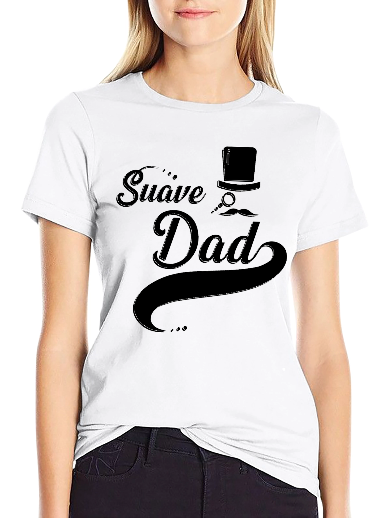 Suave Dad Black Graphic Tee