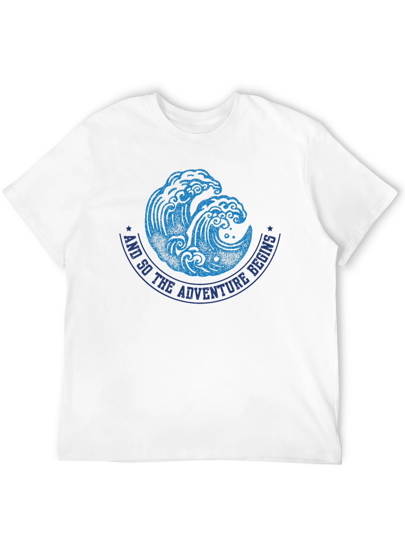Adventure Begins Wave Graphic Tee - Black