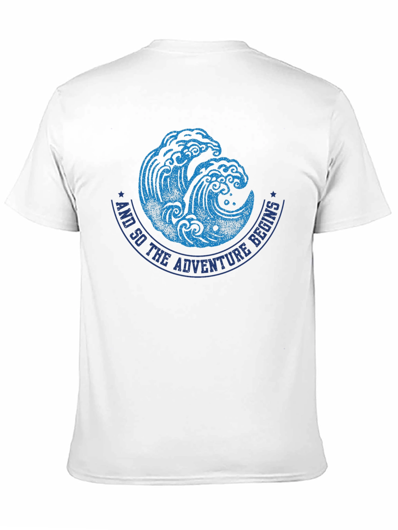 Adventure Begins Wave Graphic Tee - Black