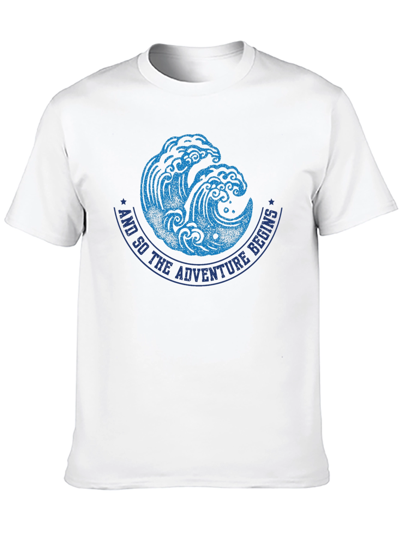 Adventure Begins Wave Graphic Tee - Black