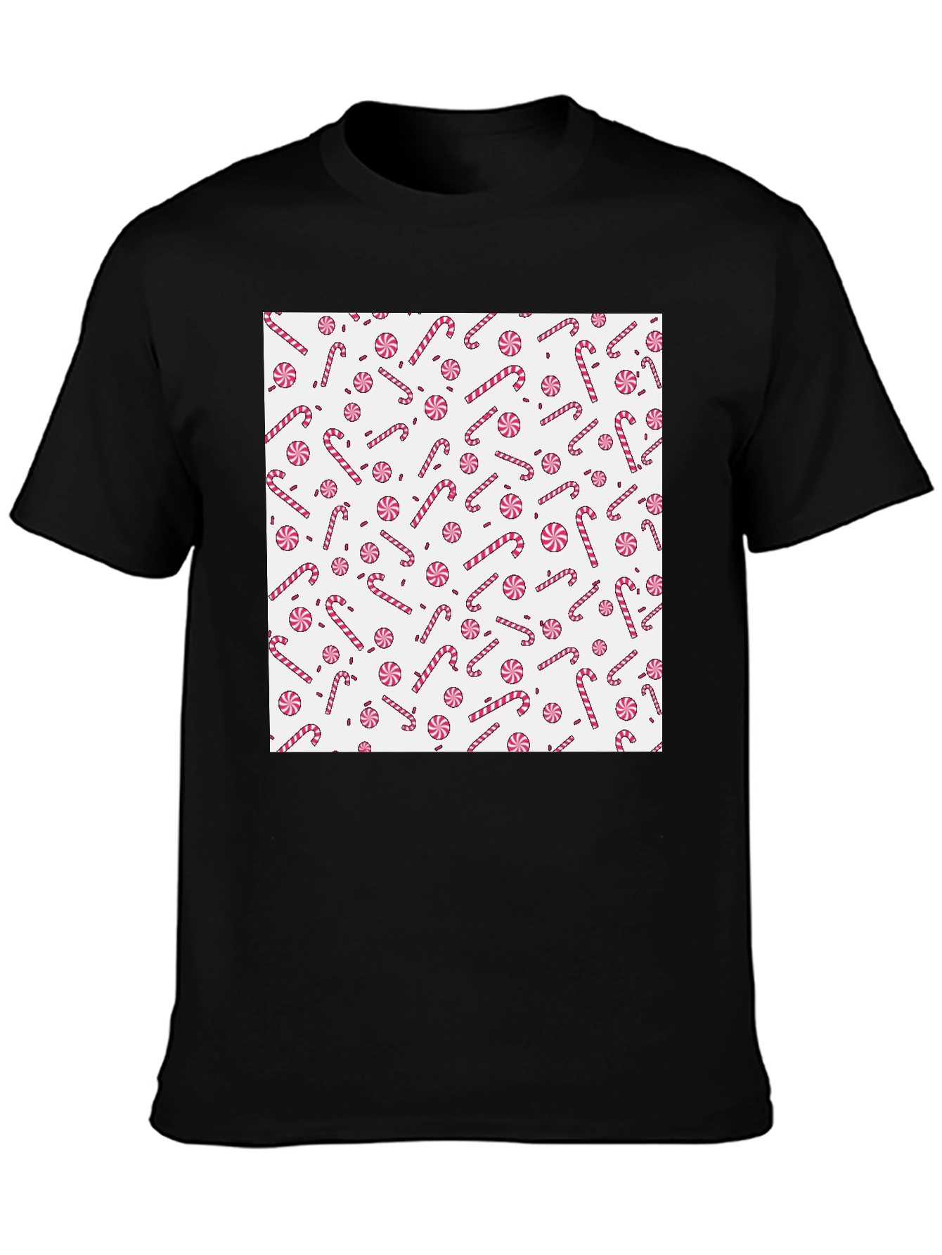 Festive Candy Cane Patterned T-Shirt