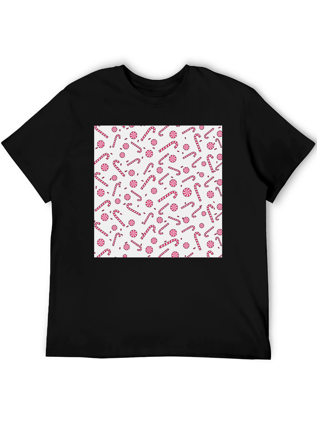 Festive Candy Cane Patterned T-Shirt