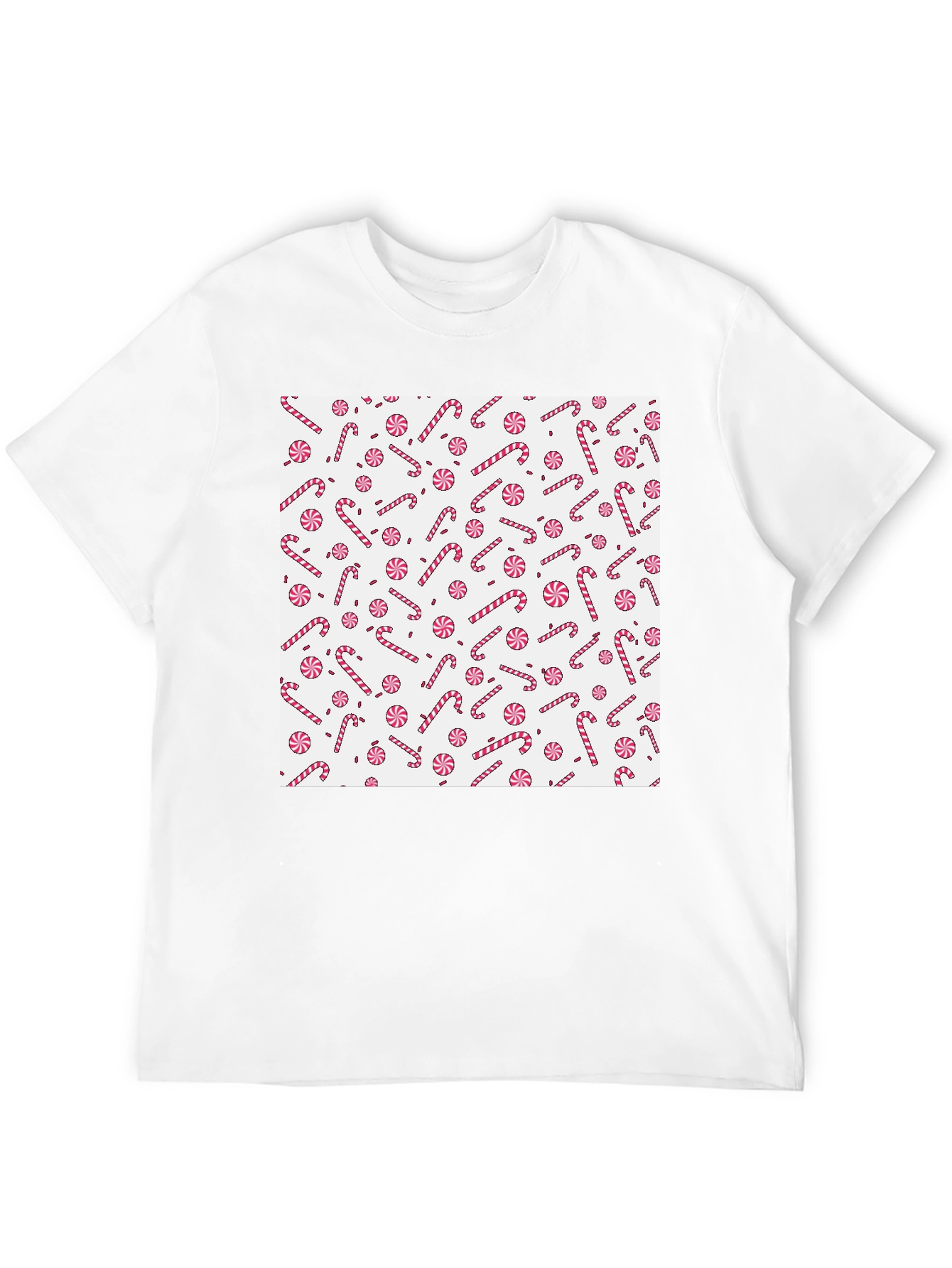 Festive Candy Cane Patterned T-Shirt