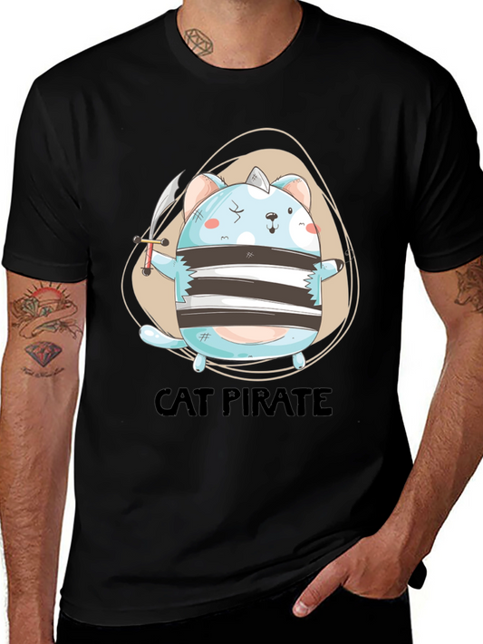 Cat Pirate Graphic Tee