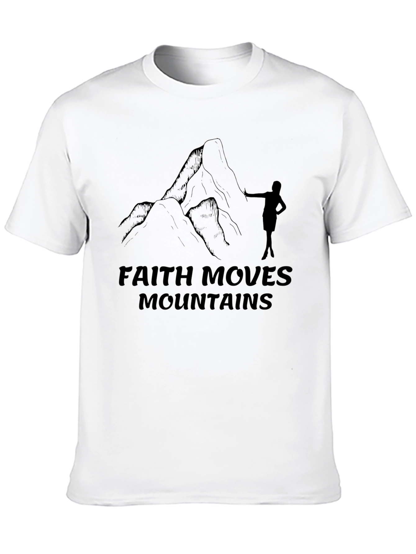 Faith Moves Mountains Graphic Tee - Black