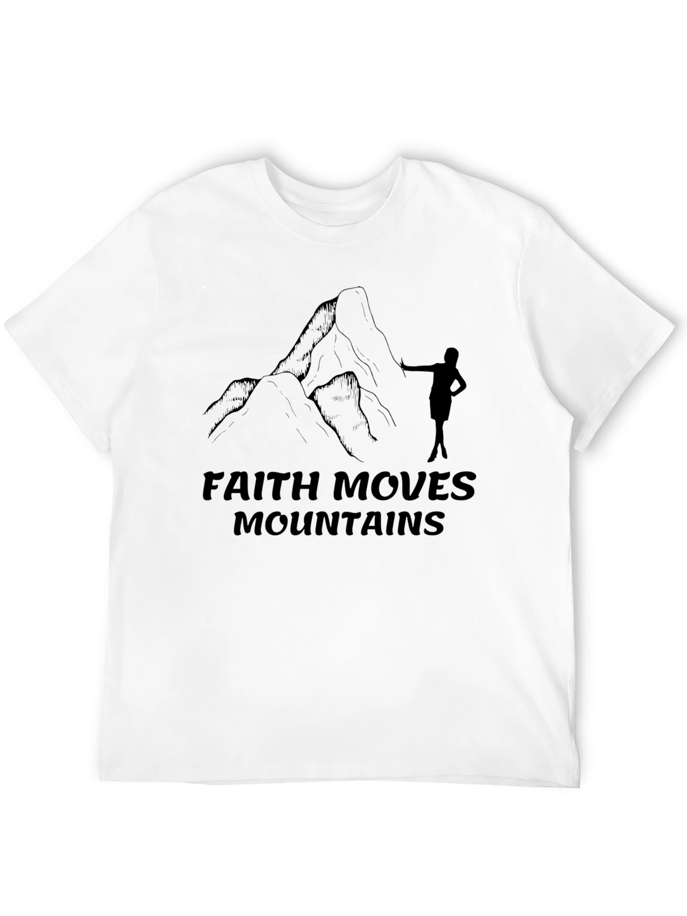 Faith Moves Mountains Graphic Tee - Black