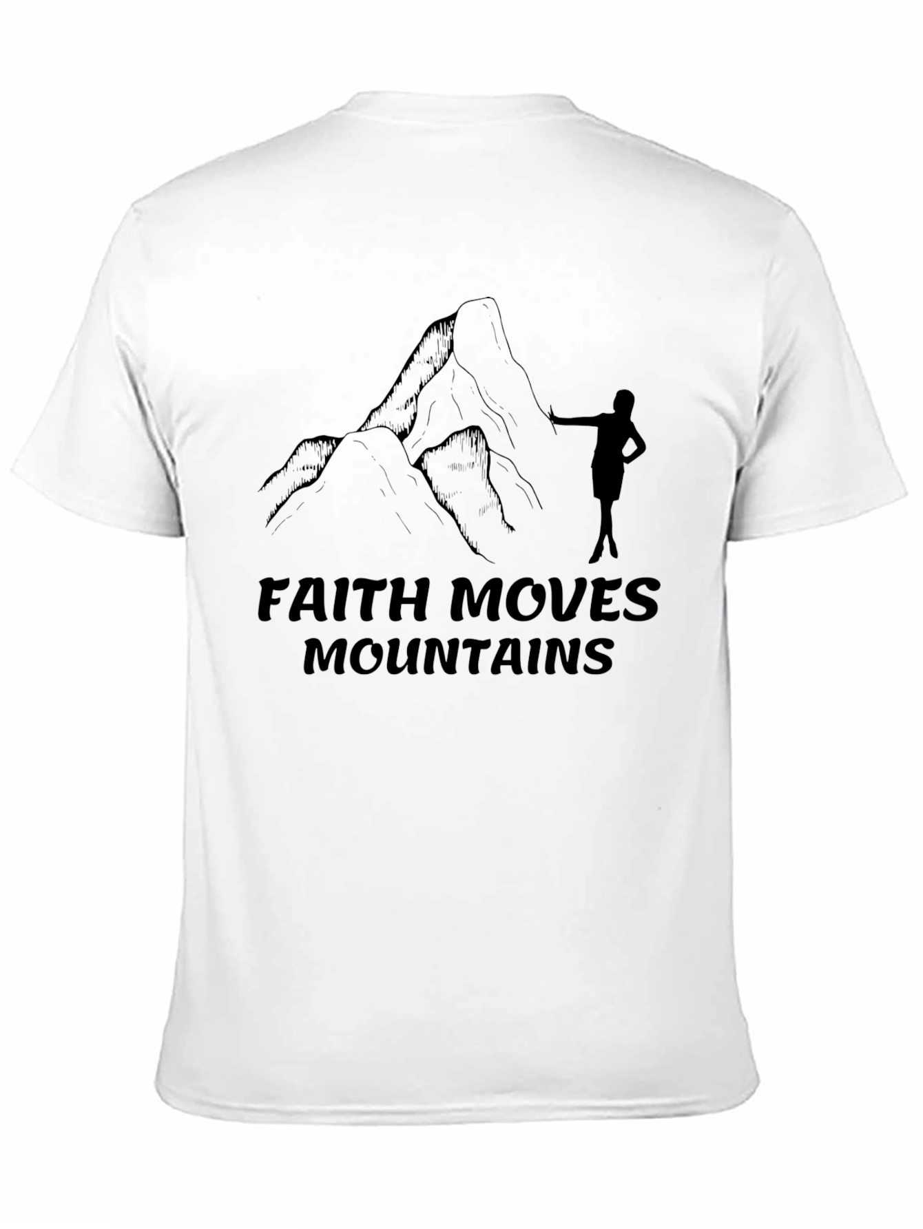 Faith Moves Mountains Graphic Tee - Black