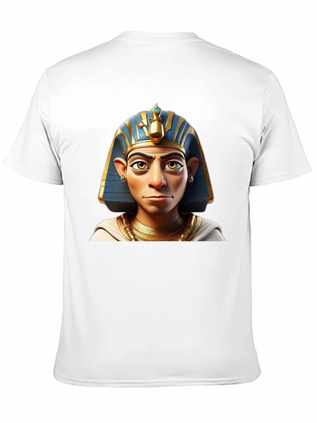 Pharaoh Cartoon Print Black T-Shirt