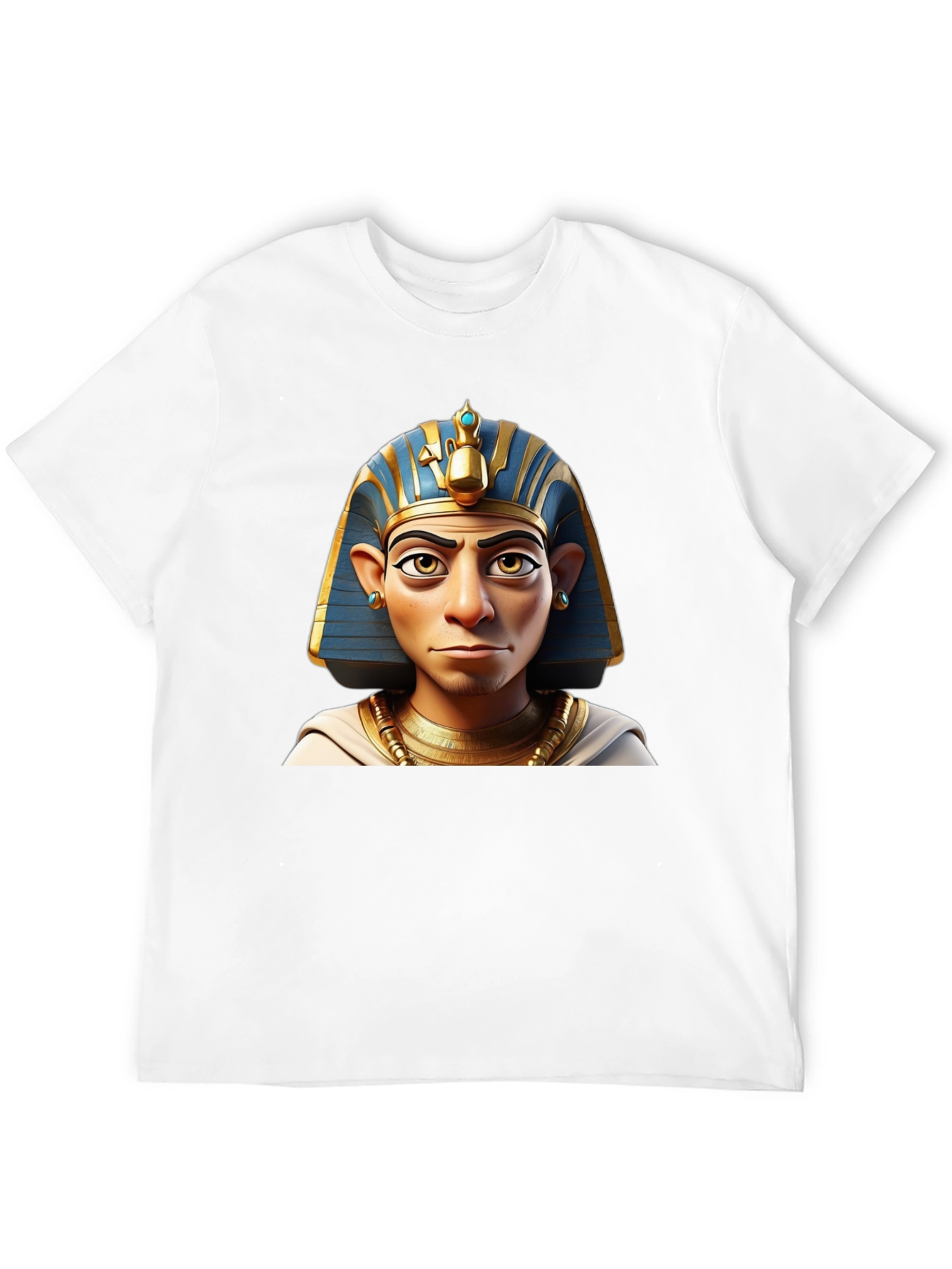 Pharaoh Cartoon Print Black T-Shirt
