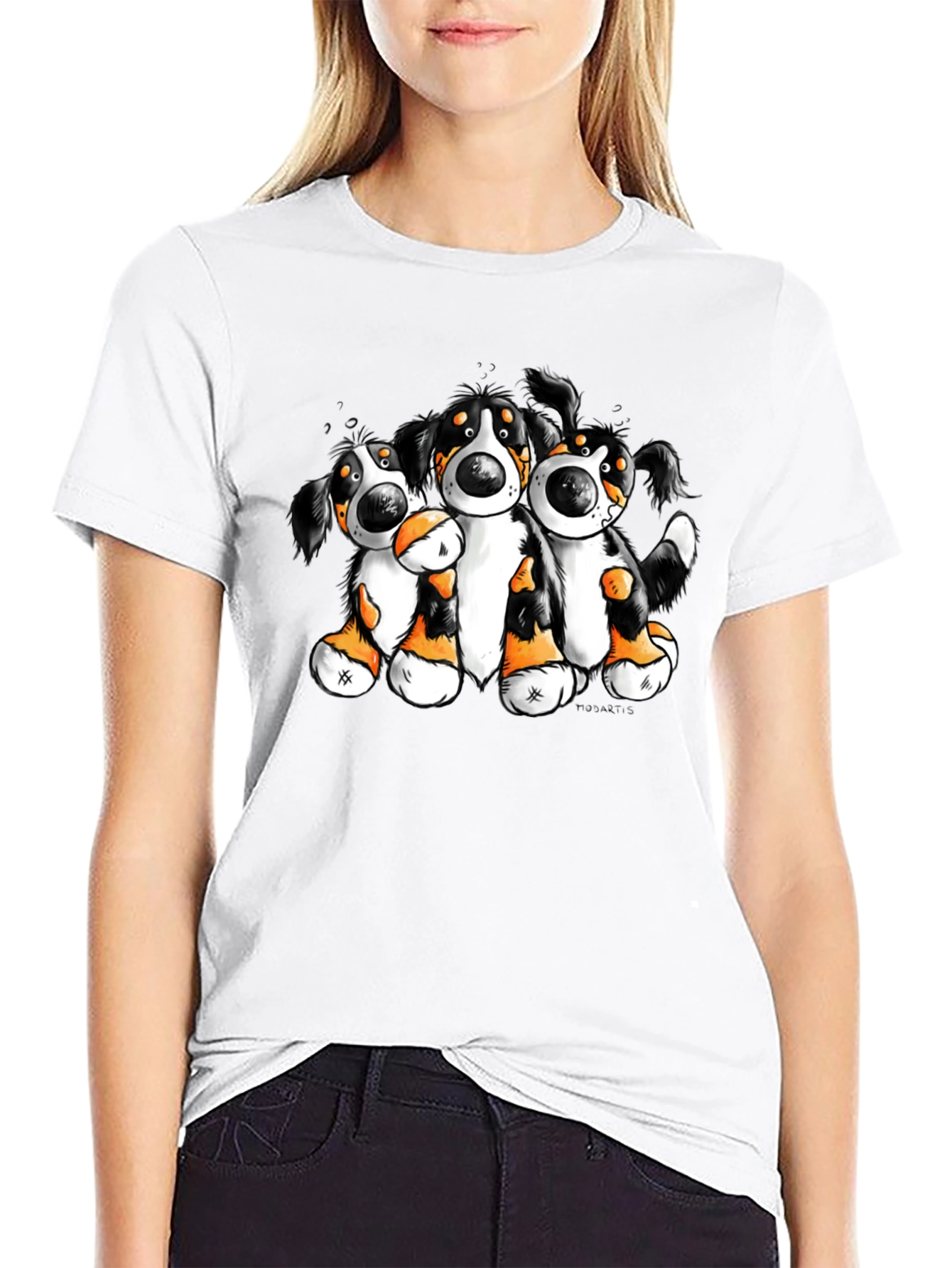 Cartoon Bernese Mountain Dog T-Shirt